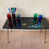 Vintage glass coffee table