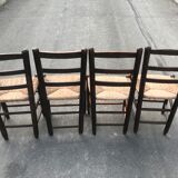 Chaises campagne suisse paille 1950