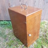 Ancienne malle de transport bois matériel jouan vintage #a653