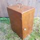 Old wooden transport trunk vintage jouan material #a653