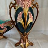 Ensemble barbotine jardinière et vases