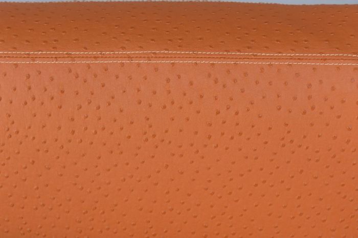 Pair of armchair era 1940 imitation aluminum leather of ostrich havana