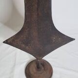 Large Topoké coin, also known as Liganda, wrought iron, sculptural, late 19th century, 160 cm