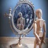 Brass psyche mirror 29x40cm