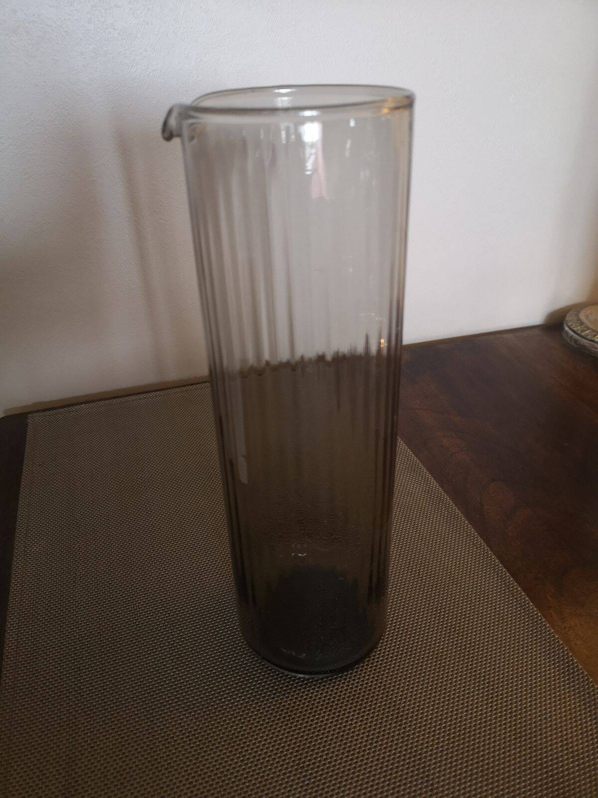 Pitcher / Vase in smoked blown glass - 1960s/1970s