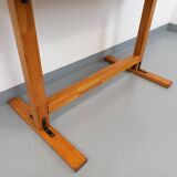 Oval table / vintage pine console from the 60s 70s