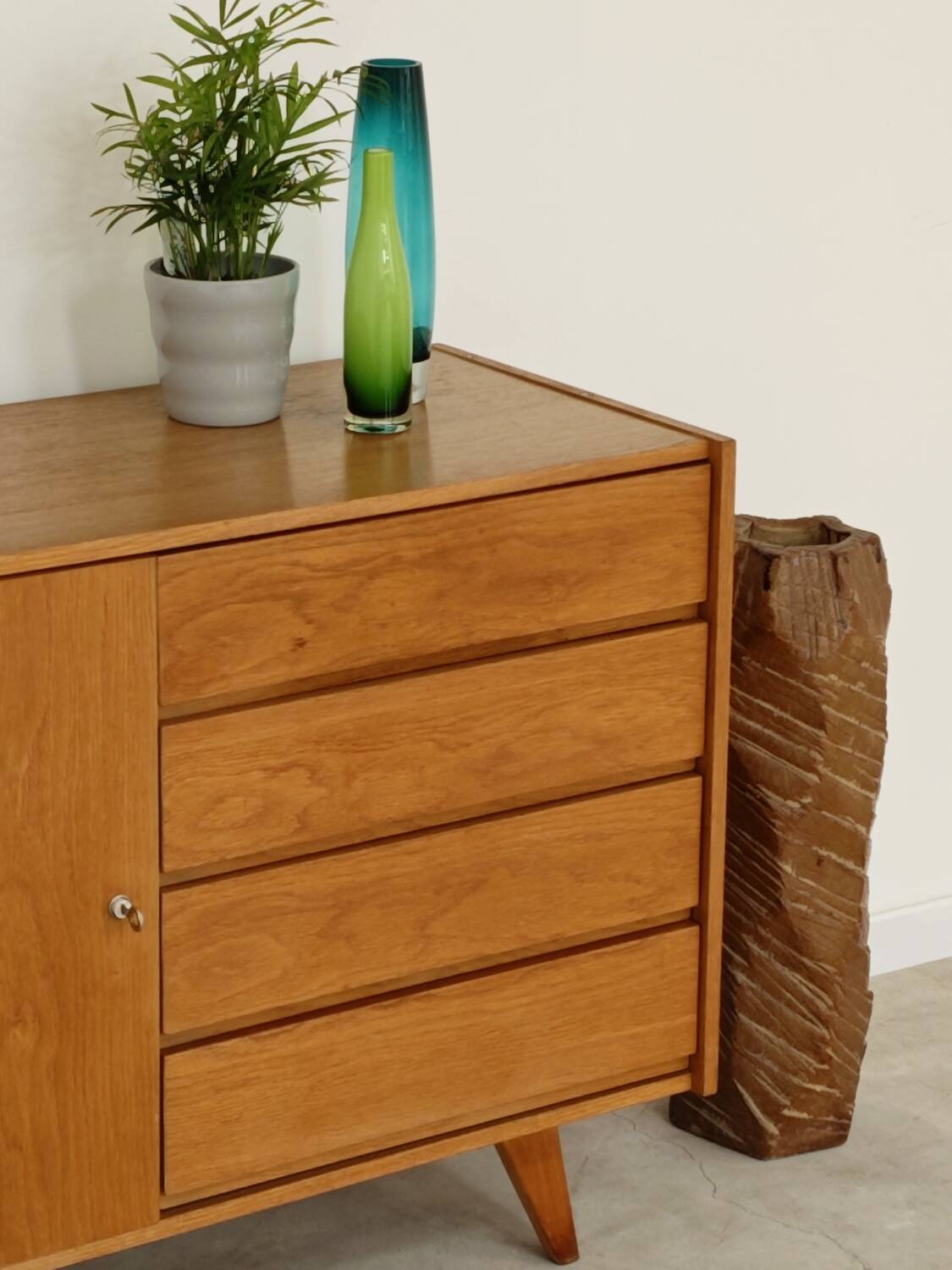 U-458 oak sideboard by Jiri Jiroutek for Interier Praha 1960