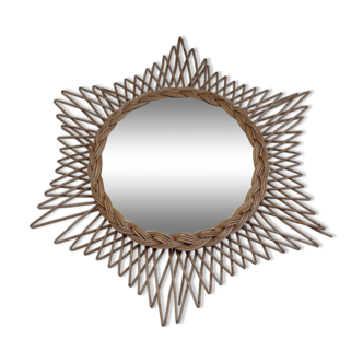 Wicker mirror 52cm