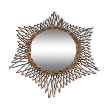 Wicker mirror 52cm