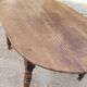 Oval Burgundy Farm Table in solid oak 19th