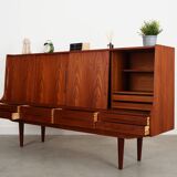 Teak highboard, Danish design, 1960s, production: Denmark