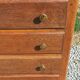 Vintage oak chest of drawers with 5 drawers from the 1950s.