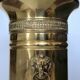 Hollywood Regency style umbrella stand, brass finish and lio pattern.