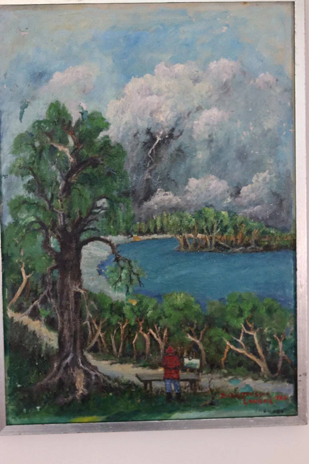 Original Mid Century Swedish Oil on Panel – “London” by Sven Jonsson