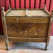 Afghanistan XIXth century wedding chest entirely hand-carved with floral decorations.