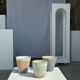 Set of 3 cups / mug in Indonesian ceramic (black, matte brown & speckled glazed)