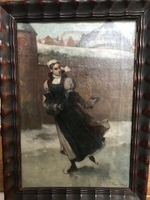 Huile sur toile, une