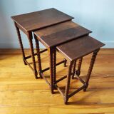 Antique wooden nesting table
