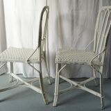 Pair of bamboo and rattan chairs