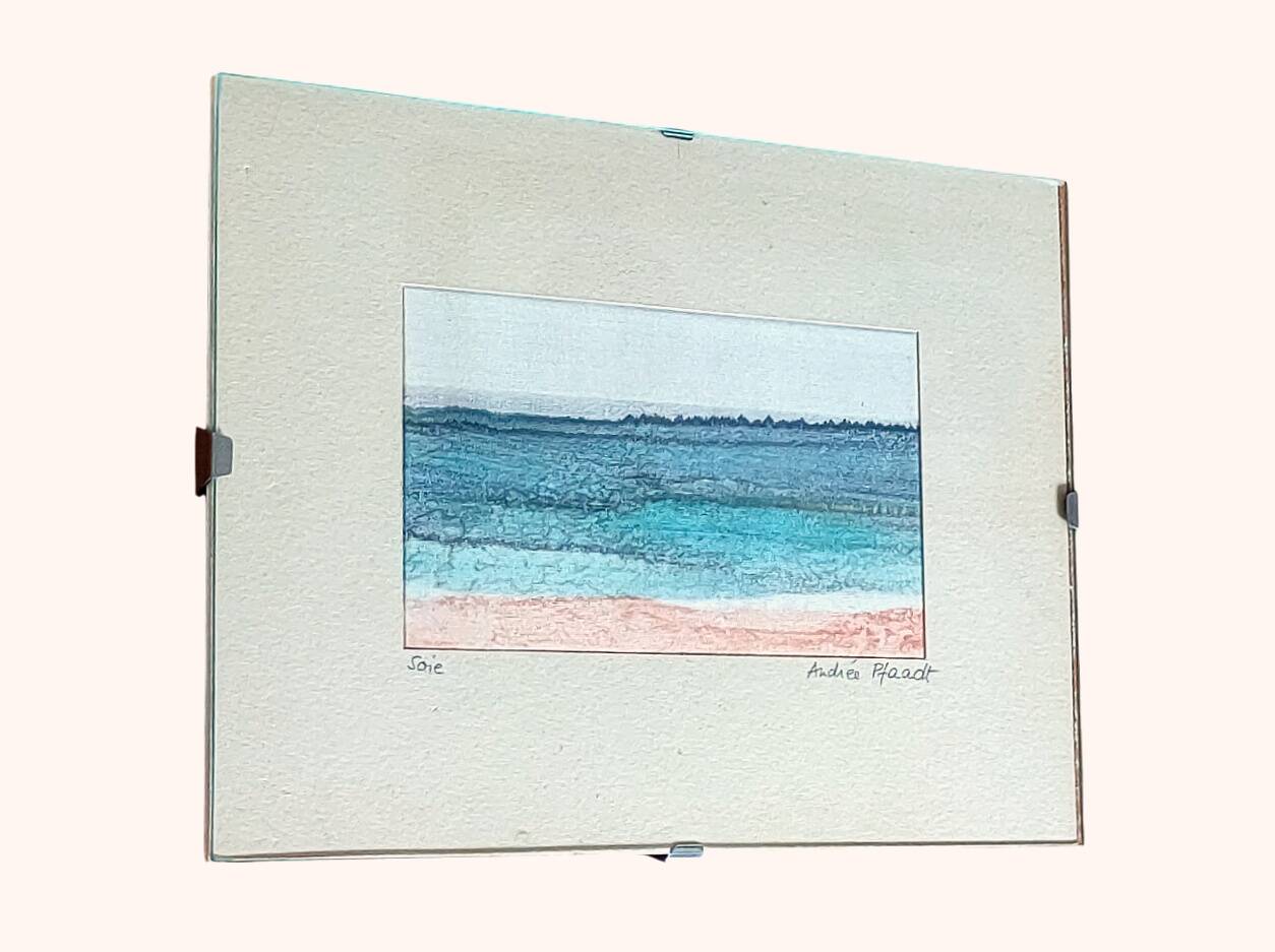 Andrée PFAADT painting – Silk painting – Shoreline – Contemporary.