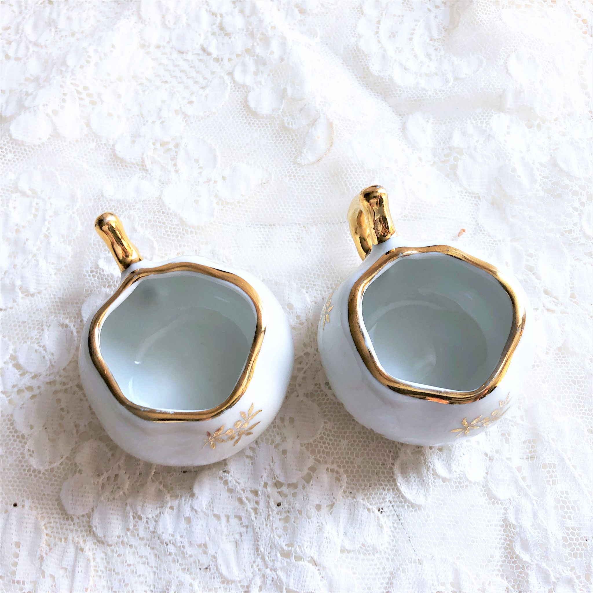 Pair of Luxury porcelain salt salers from France