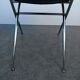 Vintage chrome and leather folding chair made in Italy Zanotta Arper style 1970