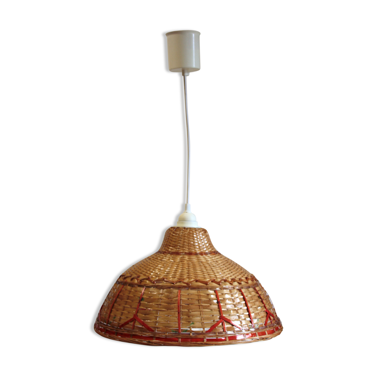 Vintage rattan ceiling light