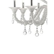 Handcrafted Modern White Ca’ Rezzonico Chandelier With Curled Murano Glass