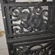 Art Deco coat rack wardrobe in wrought iron from the 1930s.