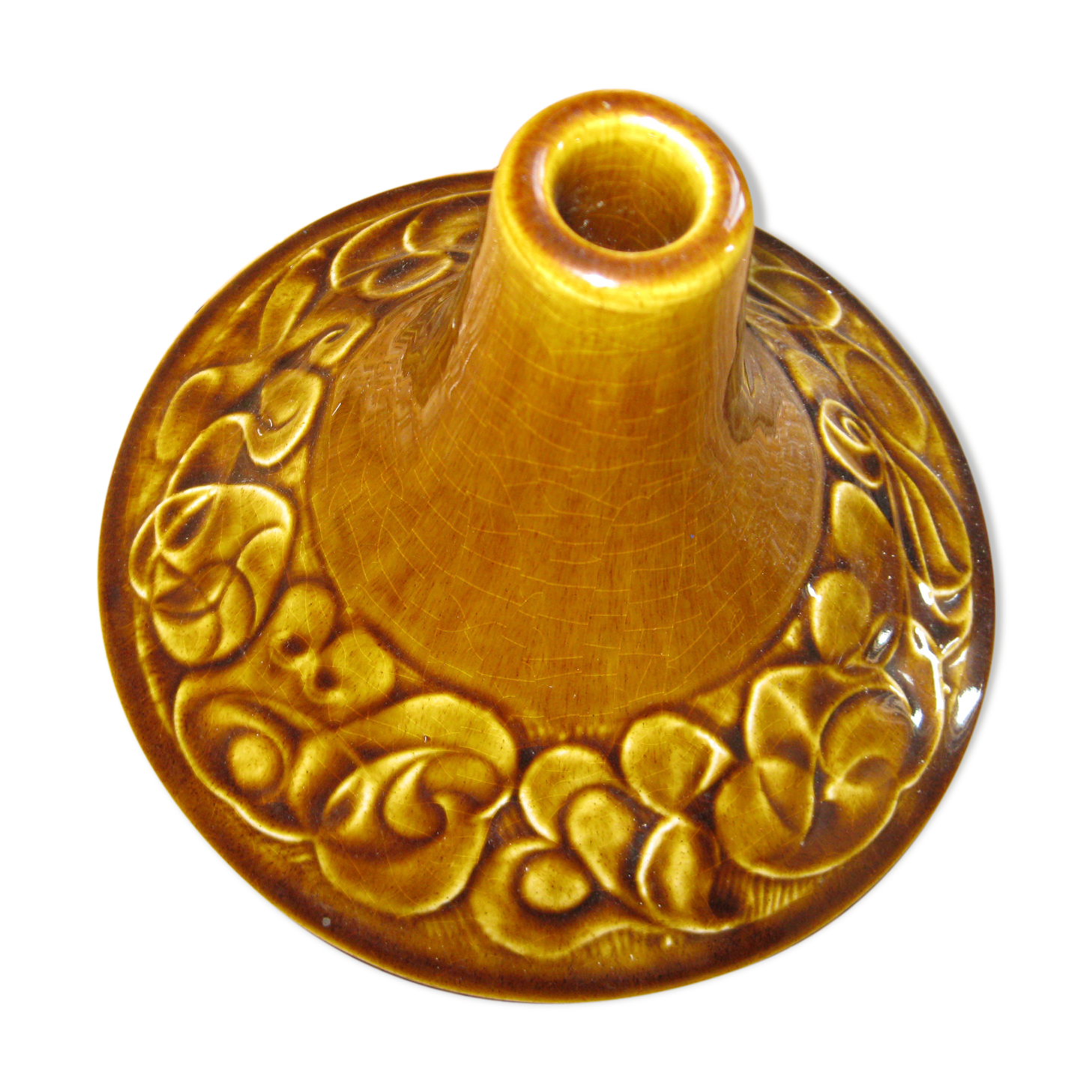 Enamelled ceramic lamp base