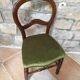 Chaise Louis Philippe en velours vert
