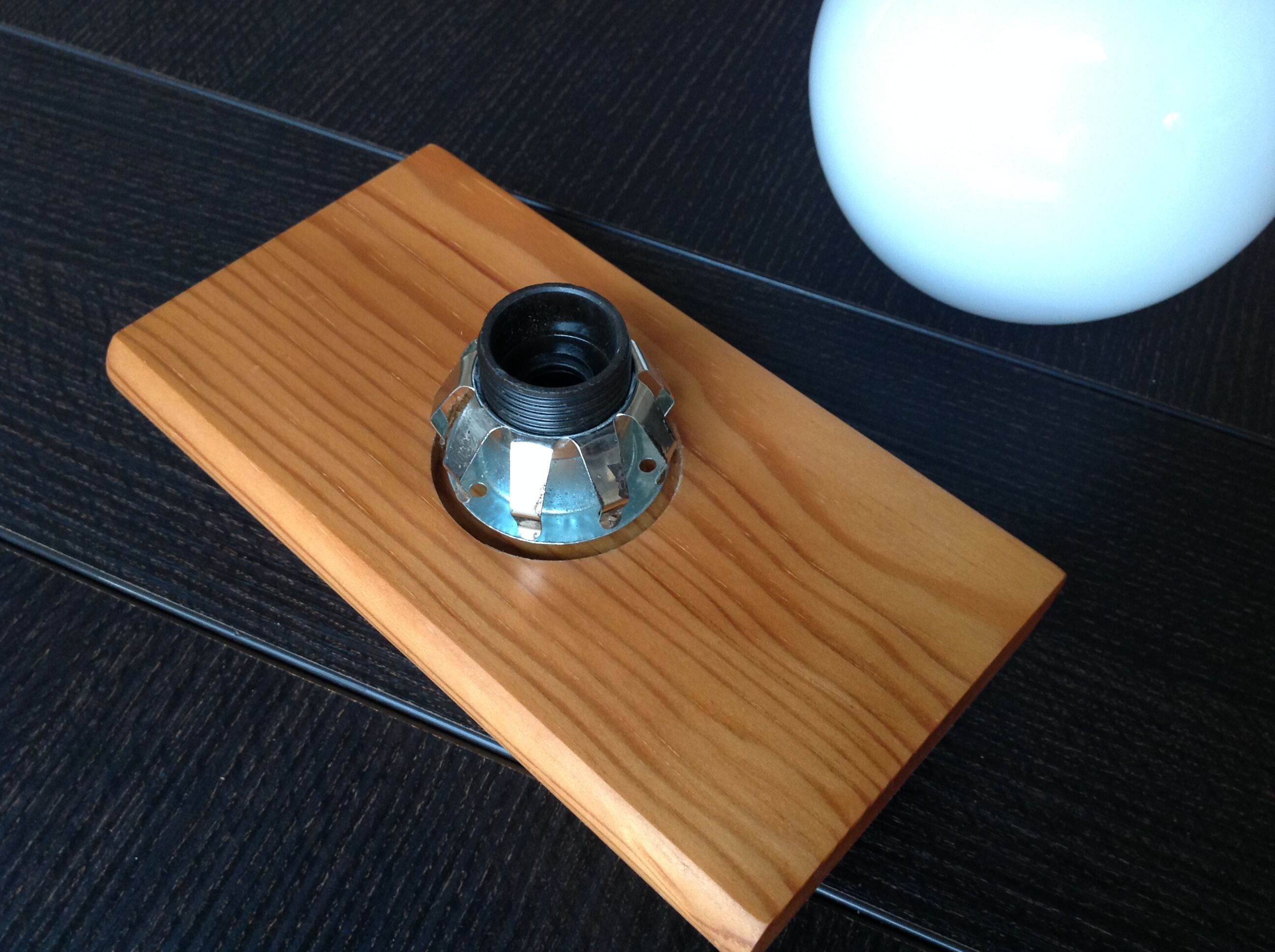 White opaline opaline wall lamp Scandinavian style / vintage 60s-70s