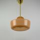 Vintage Mid-Century Modern Rose Glass Pendant Lamp