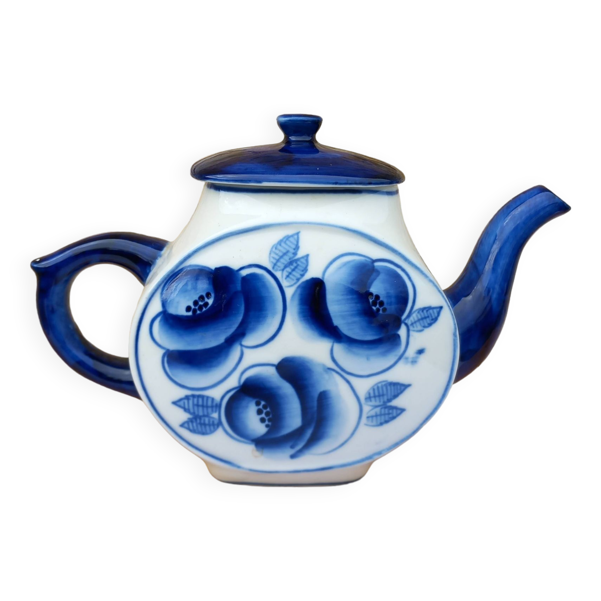 Vintage Russian porcelain teapot Gzhel