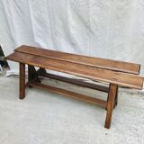 Pair of vintage beech farm benches