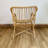 Cubic rattan armchair