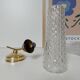 Pair of brass and glass wall lights