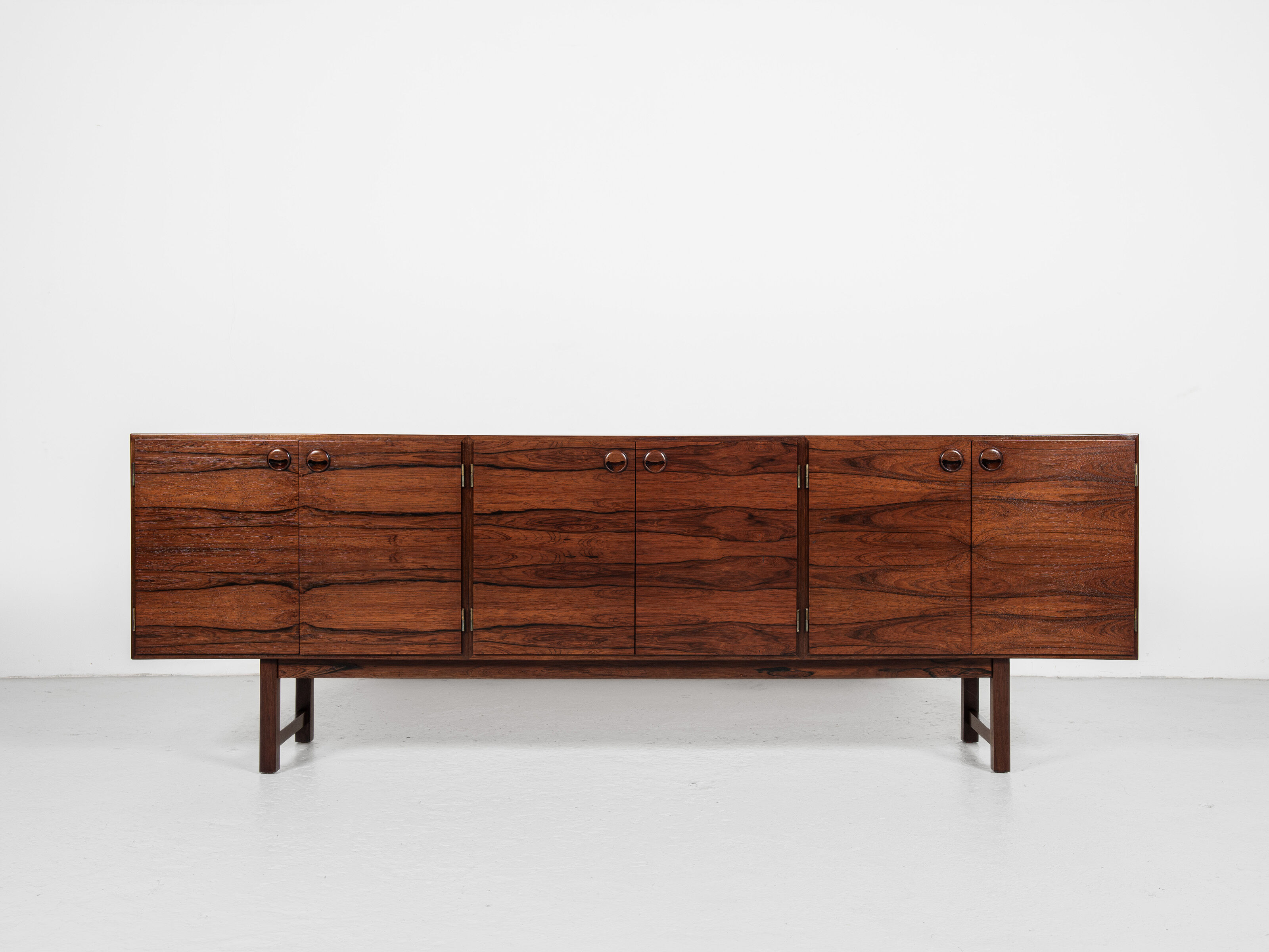 Midcentury Danish sideboard with 6 doors in rosewood 1960s