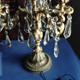 Girandolle in bronze and stamps, early 20th