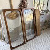 Old XL Napoleonic oak glass bookcase, 19th century