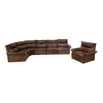 Vintage modular leather sofa DeSede spirit