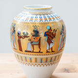 Kaiser "Theben" set of 2 porcelain vases, Egyptian motif.