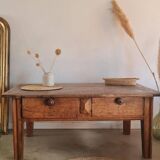 Table basse ancienne esprit table de ferme