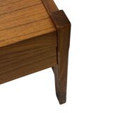 Vintage low sideboard with drawers 70's walnut veneer design