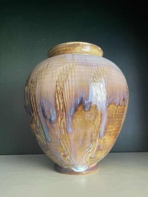 Sandstone vase signed, circa 1940