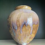 Vase en grès signé, vers 1940