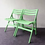 Set of 2 green Folding Air Chairs by Jasper Morrison for Magis, Italy 2003/2005