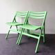 Set of 2 green Folding Air Chairs by Jasper Morrison for Magis, Italy 2003/2005