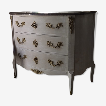 Patinated chest of drawers Louis XV style