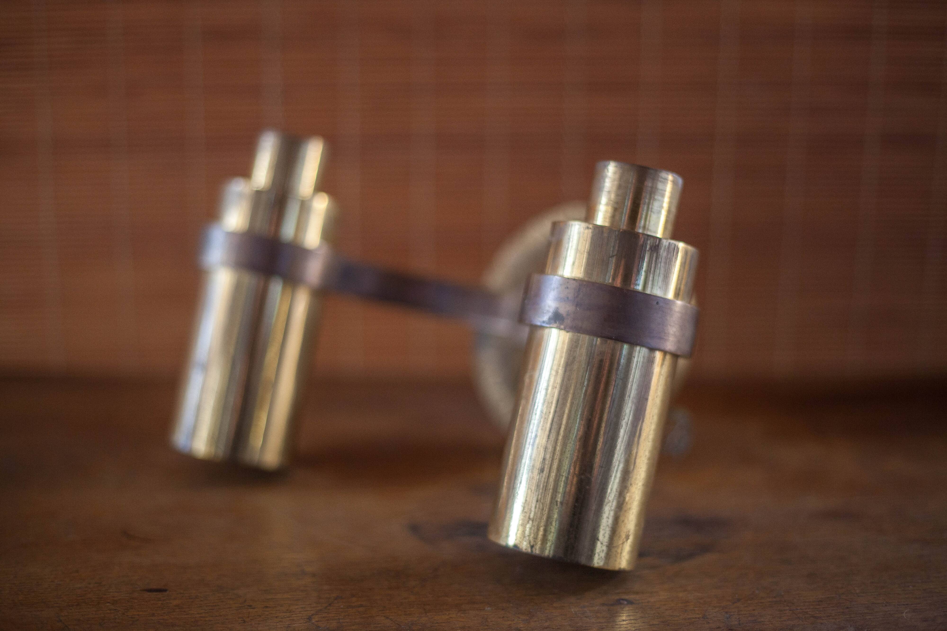 Vintage bronze wall lamp